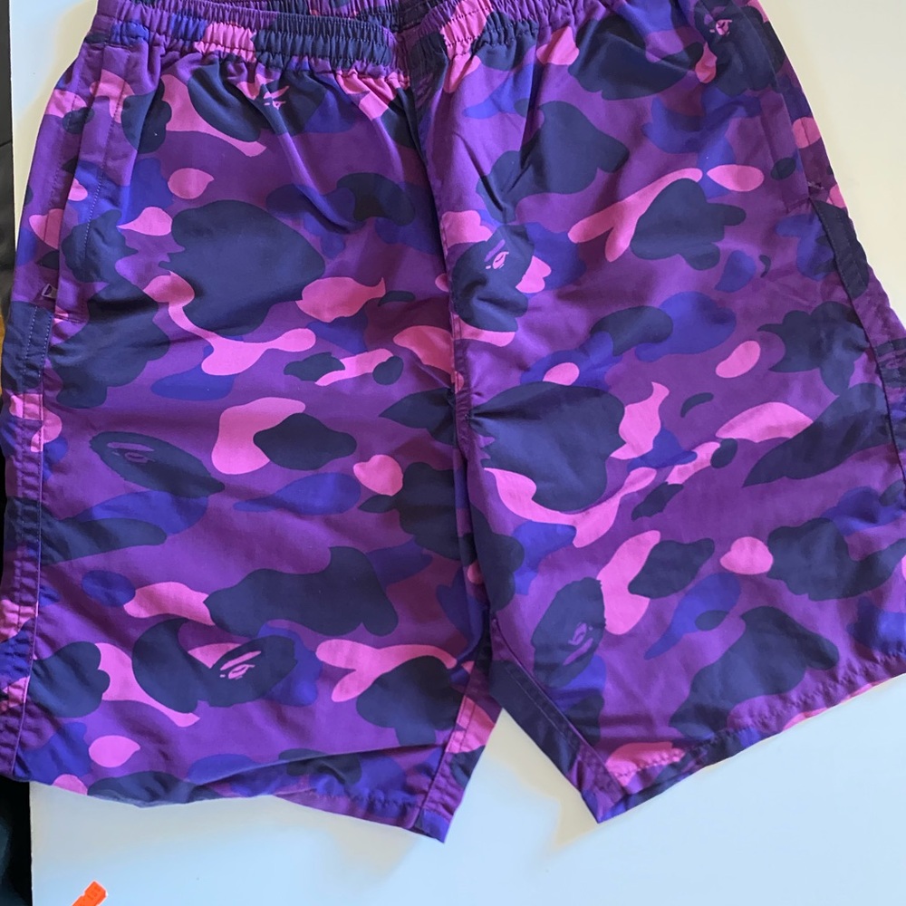 Men's Bape Purple Camo Shorts